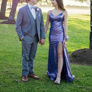 Sherri Hill No. 54868 Periwinkle Prom Dress, Size 0 (unaltered)